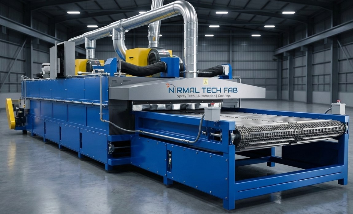 Industrial Printing Conveyor – UV Flexo/Screen Printing Conveyor Dryer with UV Lamps, Chain Drive, Variable Speed, IR Pre-Heating for Plastic Bottles, Labels & Packaging Production Line 